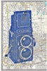 Artnwordz Rolleiflex Camera Original Atlas Sheet Pop Art Wall or Desk Art Print Poster