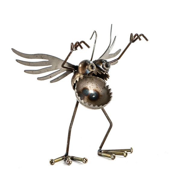 Sugarpost Mini Gnome Be Gone Angel Outdoor Garden Welded Metal Art Sculptures