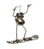 Sugarpost Mini Gnome Be Gone Snowboarder Outdoor Garden Welded Metal Art Sculptures
