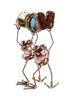 Sugarpost Scrap Metal Gnome Be Gone- Gnome Bearers With Gnome Mini Indoor Outdoor Metal Art Sculptures