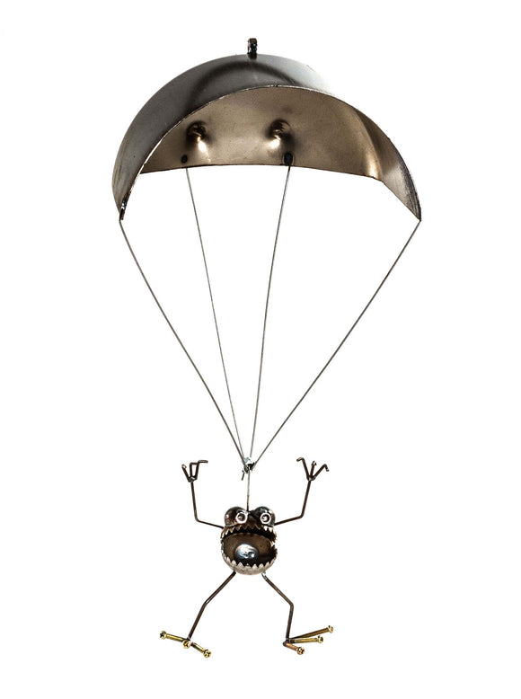 Sugarpost Scrap Metal Gnome Be Gone Mini Hanging Chuter Indoor Outdoor Metal Art Sculptures