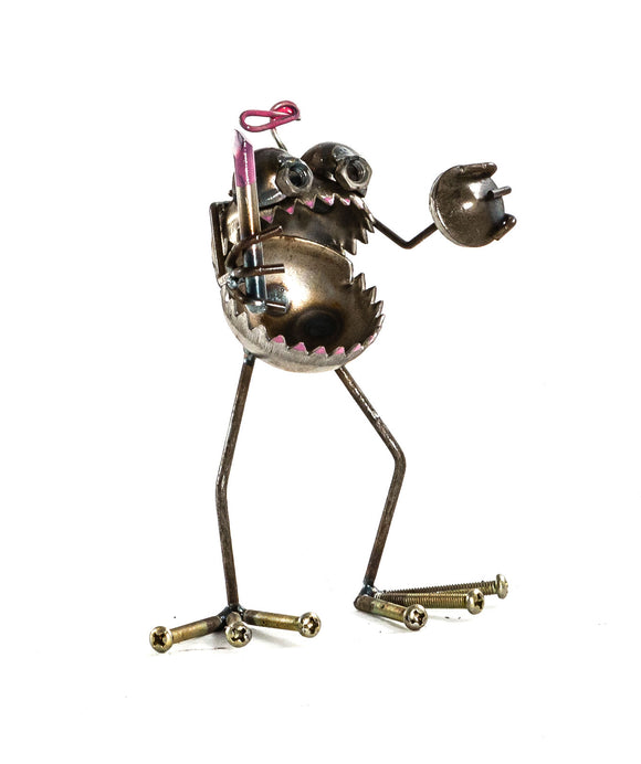 Sugarpost Scrap Metal Gnome Be Gone Mini Kendra Indoor Outdoor Metal Art Sculpture Item #1024