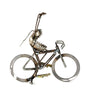 Sugarpost Scrap Metal Gnome Be Gone Mini Finish Line Bike Rider Indoor Outdoor Metal Art Sculptures Item #1028