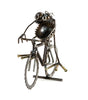 Sugarpost Scrap Metal Gnome Be Gone Mini Mountain Bike Rider Indoor Outdoor Metal Art Sculptures Item #1029
