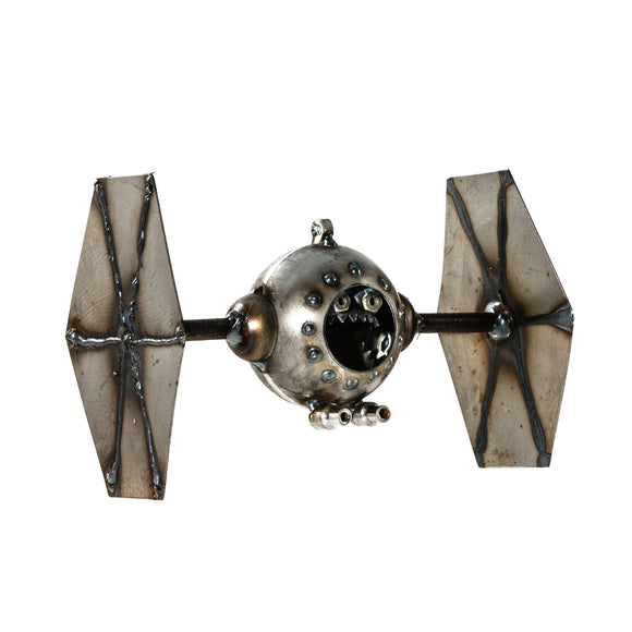 Sugarpost Scrap Metal Gnome Be Gone Mini Star Wars Tie Fighter Spaceship Indoor Outdoor Metal Art Sculptures Item #1032