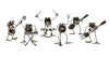 Sugarpost Mini Gnome Be Gone 6 Piece Rock Band Outdoor Garden Welded Metal Art Sculptures