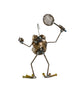 Sugarpost Gnome Be Gone Mini Small Tennis Player Welded Scrap Metal Art Sculpture Item #1070
