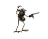 Sugarpost Gnome Be Gone Mini Hunter Welded Scrap Metal Art Sculpture Item #1083