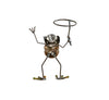 Sugarpost Gnome Be Gone Mini Small Cowboy With Lasso Welded Scrap Metal Art Sculpture Item #1085
