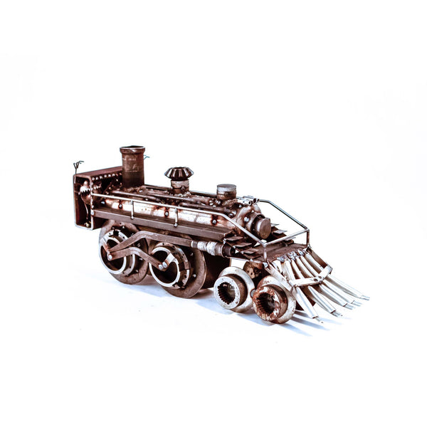 Sugarpost Mini Gnome Be Gone Crazy Train Welded Scrap Metal Art Sculptures Item #1090