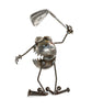 Sugarpost Gnome Be Gone Medium Golfer Welded Scrap Metal Art Sculpture Item #2002