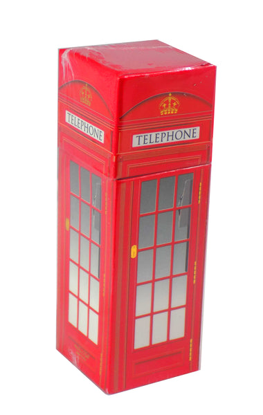 The Joy of Light Designer Matches Red London Telephone Booth Embossed Matte 4.5" Collectible Matchbox