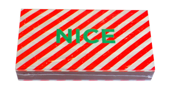 The Joy of Light Designer Matches Naughty or Nice Candycane Print Embossed 4