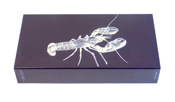 The Joy of Light Designer Matches White Lobster on Navy Blue Embossed 4