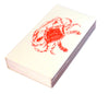 The Joy of Light Designer Matches Red Crab on White Embossed 4" Collectible Matchbox