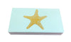The Joy of Light Designer Matches Gold Foiled Starfish On Light Blue  Embossed Matte 4" Collectible Matchbox