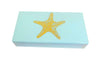 The Joy of Light Designer Matches Gold Foiled Starfish On Light Blue  Embossed Matte 4" Collectible Matchbox