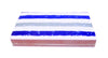The Joy of Light Designer Matches Blue Stripe Watercolor Embossed Matte 4" Collectible Matchbox