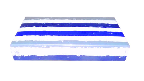 The Joy of Light Designer Matches Blue Stripe Watercolor Embossed Matte 4