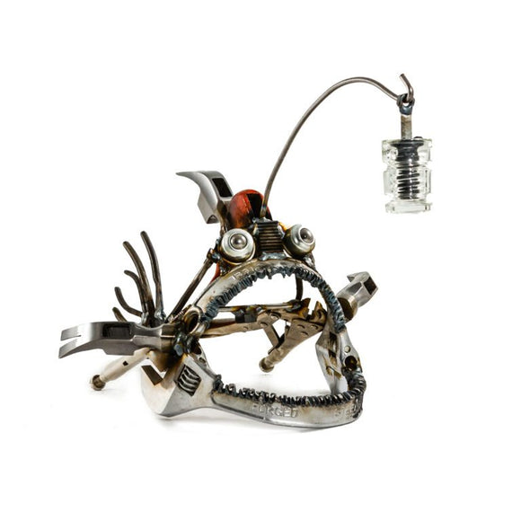 Sugarpost - Metal Sculpture - Hammer Head Angler Fish