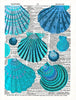 Artnwordz Sea Shells Blue Original Dictionary Sheet Pop Art Wall or Desk Art Print Poster