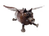 Sugarpost Gnome Be Gone Mini Flying Pig Welded Metal Art