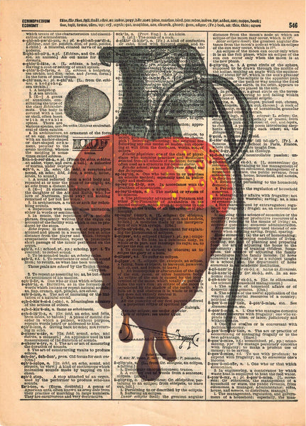 Artnwordz Strawberry Bomb Dictionary Page Wall Art Print