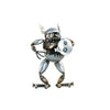 Sugarpost Gnome be Gone Superhero with Shield- 12 inches tall