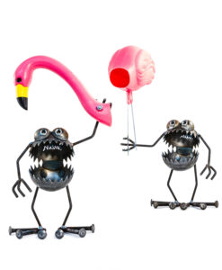 Sugarpost Gnome be Gone Flamingo Go Away Set