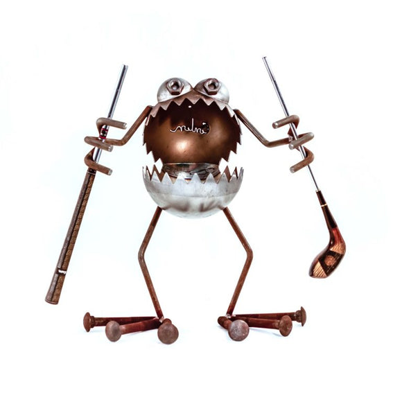 Sugarpost Gnome be Gone Large Golfer Metal Art