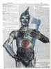 Artnwordz Tin Man C3PO Original Dictionary Sheet Pop Art Wall or Desk Art Print Poster