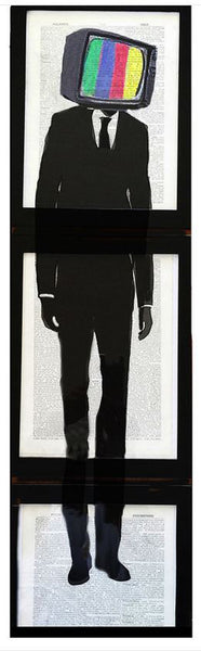 Take A Stand TV Standing Man 3 Piece Linked Dictionary Art