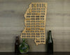 Wine Cork Traps State of Mississippi Wooden Wine Cork Holder Organizer Wall Decoration