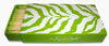 The Joy of Light Designer Matches Lime Green Zebra Print on Embossed Matte 4" Collectible Matchbox