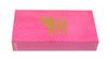 The Joy of Light Designer Matches Gold Foiled Pig on Pink Embossed Matte 4" Collectible Matchbox