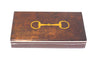 The Joy of Light Designer Matches Gold Foiled Horse on Textured Brown Embossed Matte 4" Collectible Matchbox