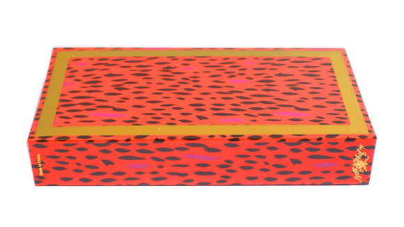 The Joy of Light Designer Matches Orange & Pink Cheetah Embossed Matte 4