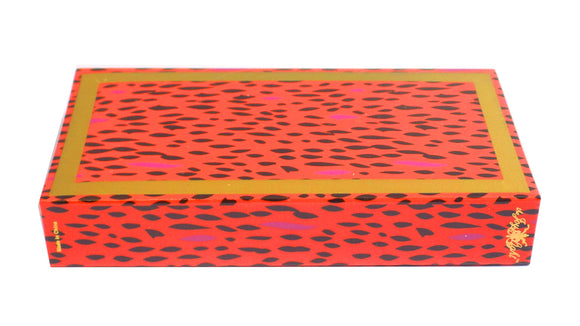 The Joy of Light Designer Matches Orange & Pink Cheetah Embossed Matte 4