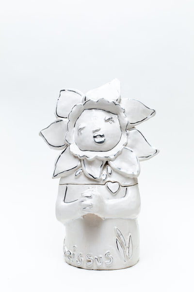Hazy Mae I Love Me Bright White Ceramic Cookie Jar