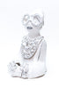 Hazy Mae Iris Bright White Ceramic Cookie Jar
