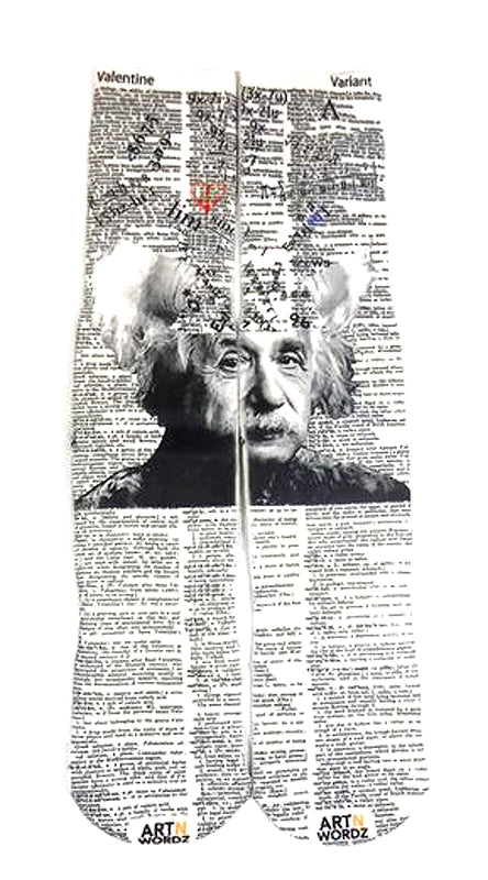 Artnwordz Mathematician Einstein Unisex Dictionary Art Socks