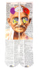 Artnwordz Gandhi Flower Unisex Dictionary Art Socks