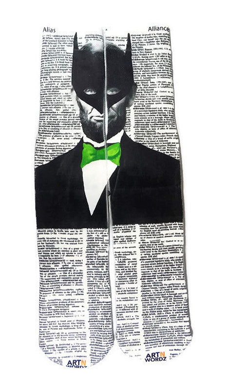 Artnwordz I Am Lincoln Unisex Dictionary Art Socks