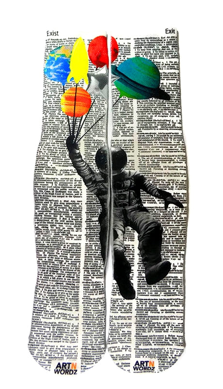 Artnwordz Major Tom Unisex Dictionary Art Socks