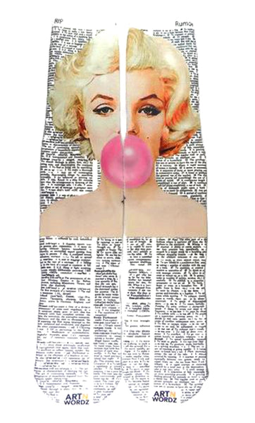 Artnwordz Marilyn Bubble Unisex Dictionary Art Socks