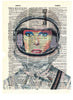 Artnwordz Spaceman Dictionary Sheet Pop Art Wall or Desk Art Print Poster