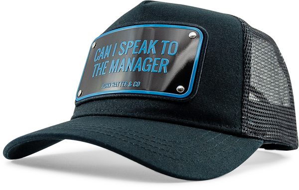 John Hatter & Co Can I Speak to The Manager Black Adjustable Trucker Cap Hat