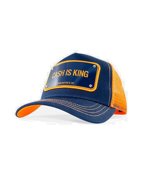 John Hatter & Co Cash Is King Blue Adjustable Trucker Cap Hat