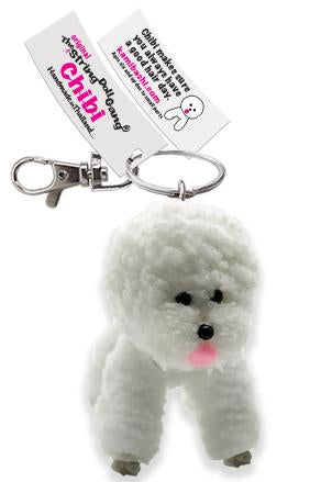 Kamibashi Chibi The Bichon Frise Dog Original String Doll Gang Handmade Keychain Toy & Clip