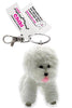 Kamibashi Chibi The Bichon Frise Dog Original String Doll Gang Handmade Keychain Toy & Clip